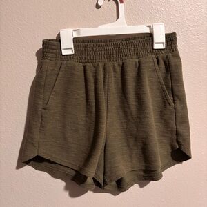 Women’s Olive Knit Pull-On Shorts Old Navy XS